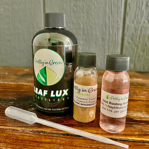 ESSENTIALS KIT: Leaf Lux, BTI, Rooting Hormone - SHIPS FREE -  for ALL Plants, ALL Media