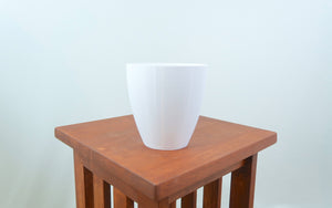 Signature 3D Printed 5" BioPot™️ - Medium White Planter with Drainage & Saucer - Eco Friendly Plant Pot Set