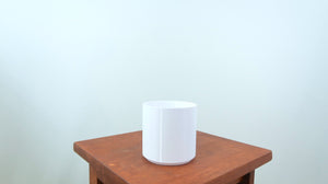 Modern 3D Printed 4" BioPot™️ - Medium White Planter with Drainage & Saucer - Eco Friendly Plant Pot Set
